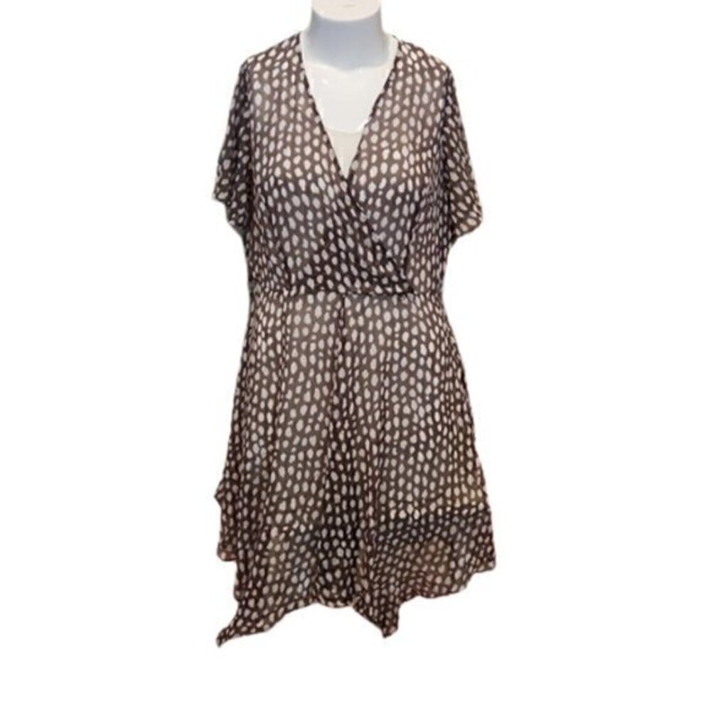 [J.B.S.] Sheer V-neck Dress - Size 16W